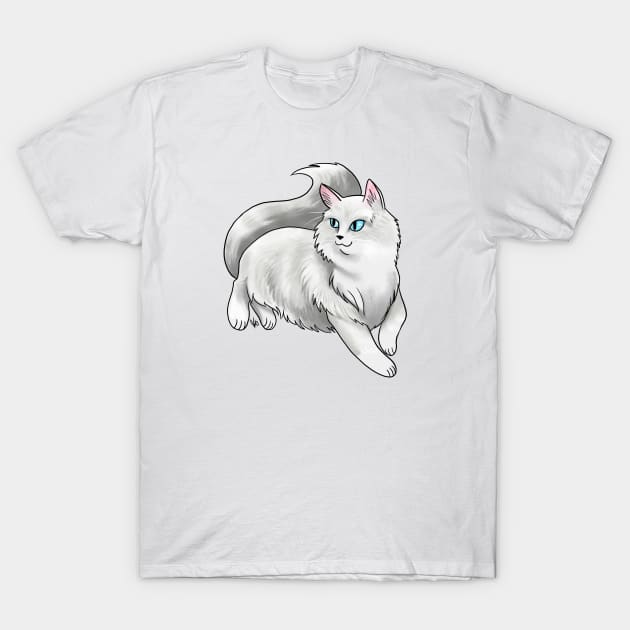 Cat - Radgoll - White T-Shirt by Jen's Dogs Custom Gifts and Designs